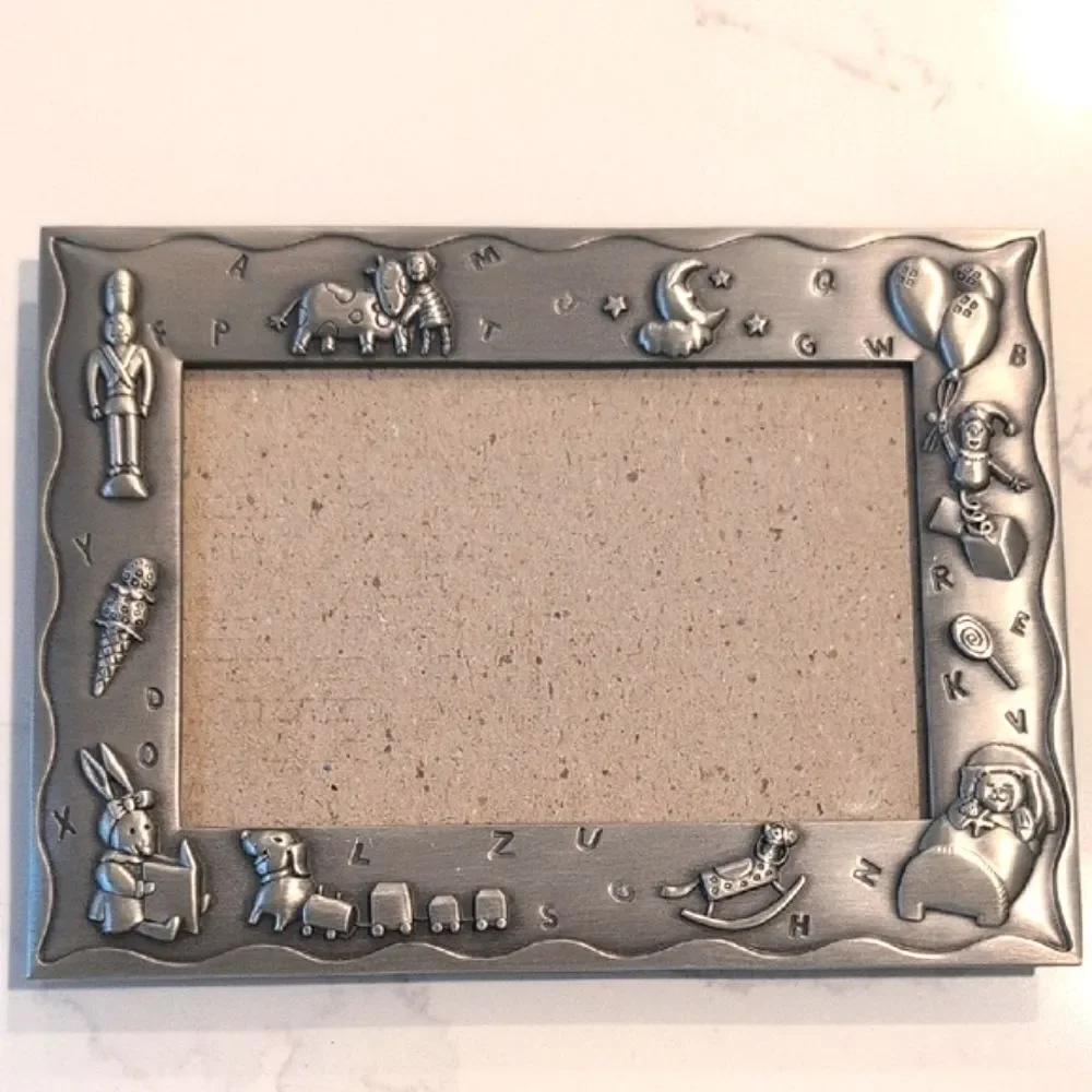 Malden Silver ABC Animal Toy Accent Child Picture Frame Baby Photo Nursery